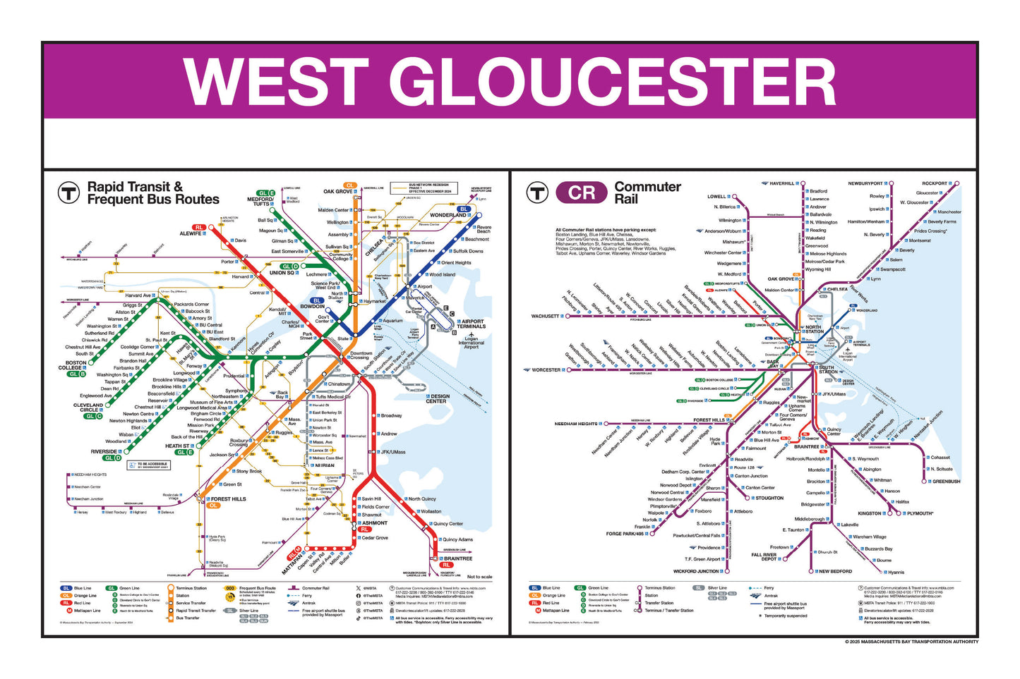 Boston MBTA Commuter Rail Station Panel Prints (S-Z)