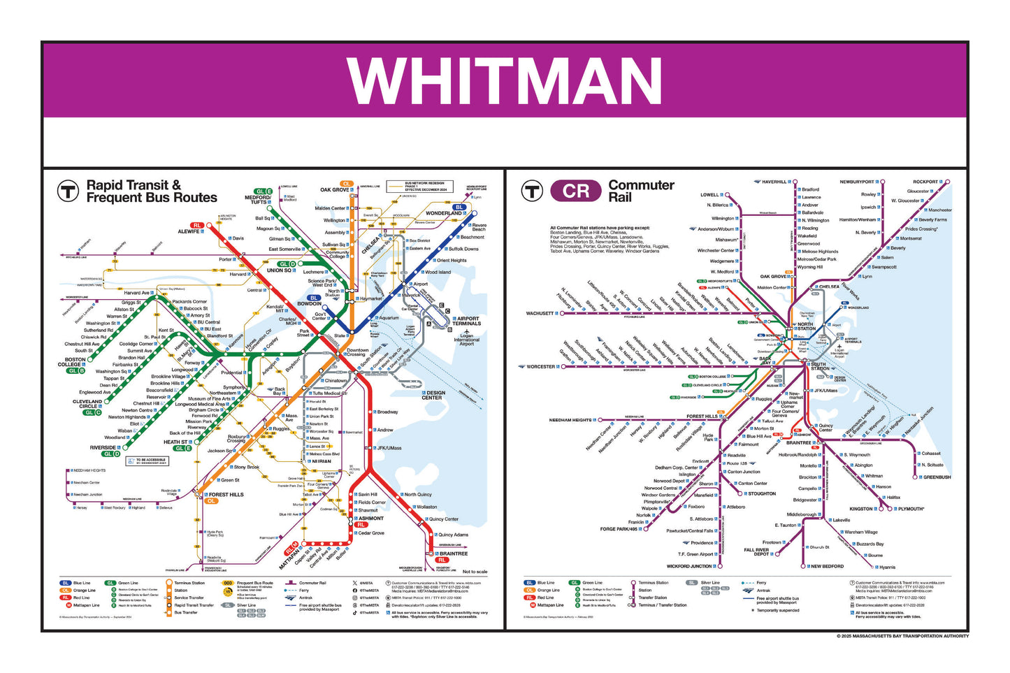 Boston MBTA Commuter Rail Station Panel Prints (S-Z)