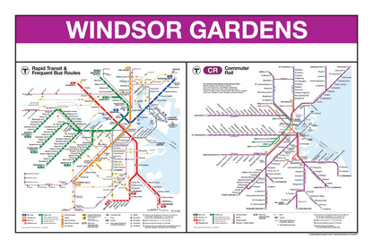 Boston MBTA Commuter Rail Station Panel Prints