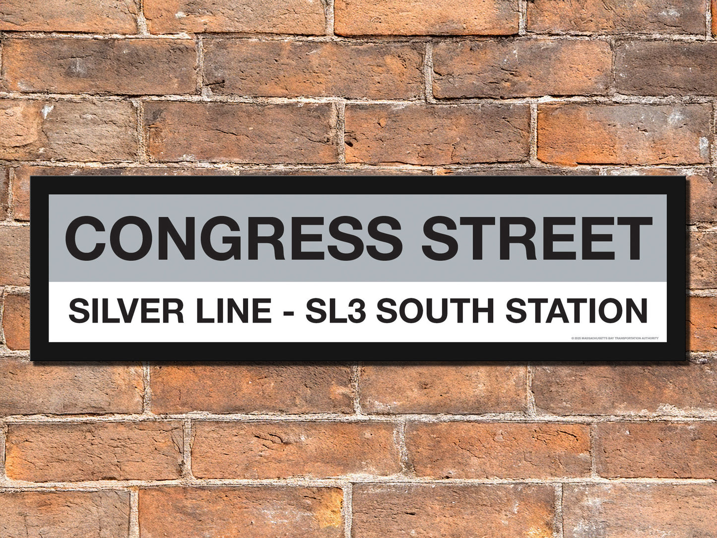 Boston MBTA SILVER LINE Framed Replica Station Signs