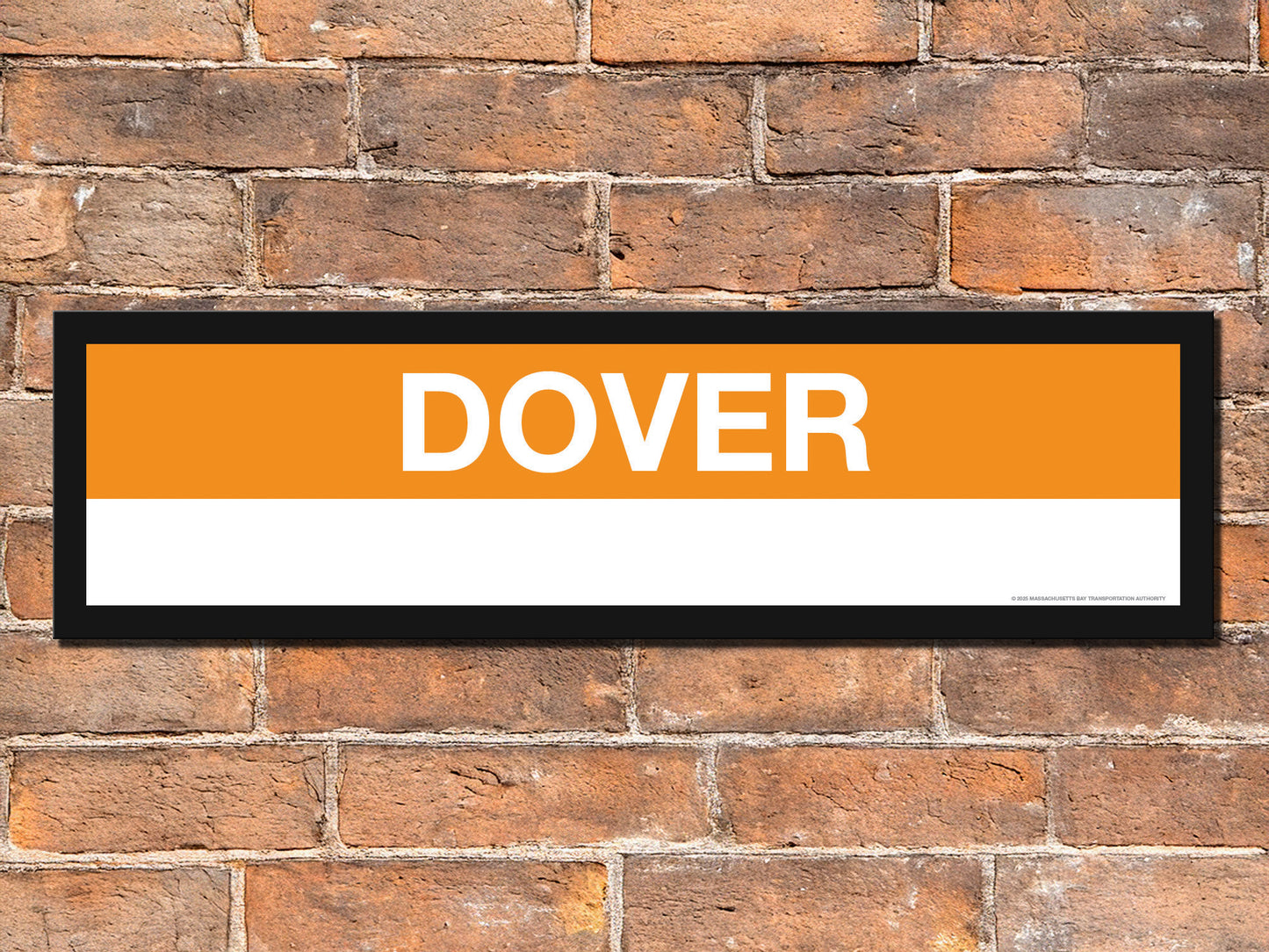 Boston MBTA ORANGE LINE Framed Replica Station Signs