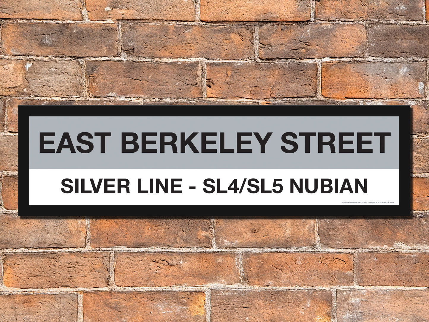 Boston MBTA SILVER LINE Framed Replica Station Signs