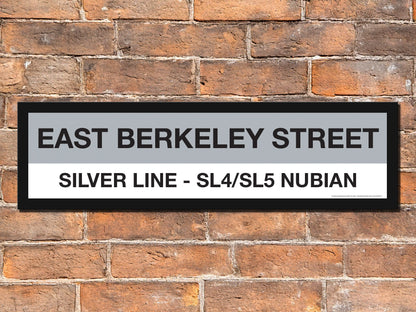 Boston MBTA SILVER LINE Framed Replica Station Signs