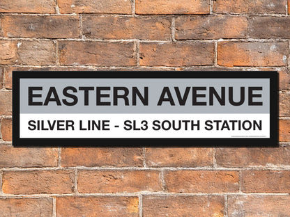 Boston MBTA SILVER LINE Framed Replica Station Signs