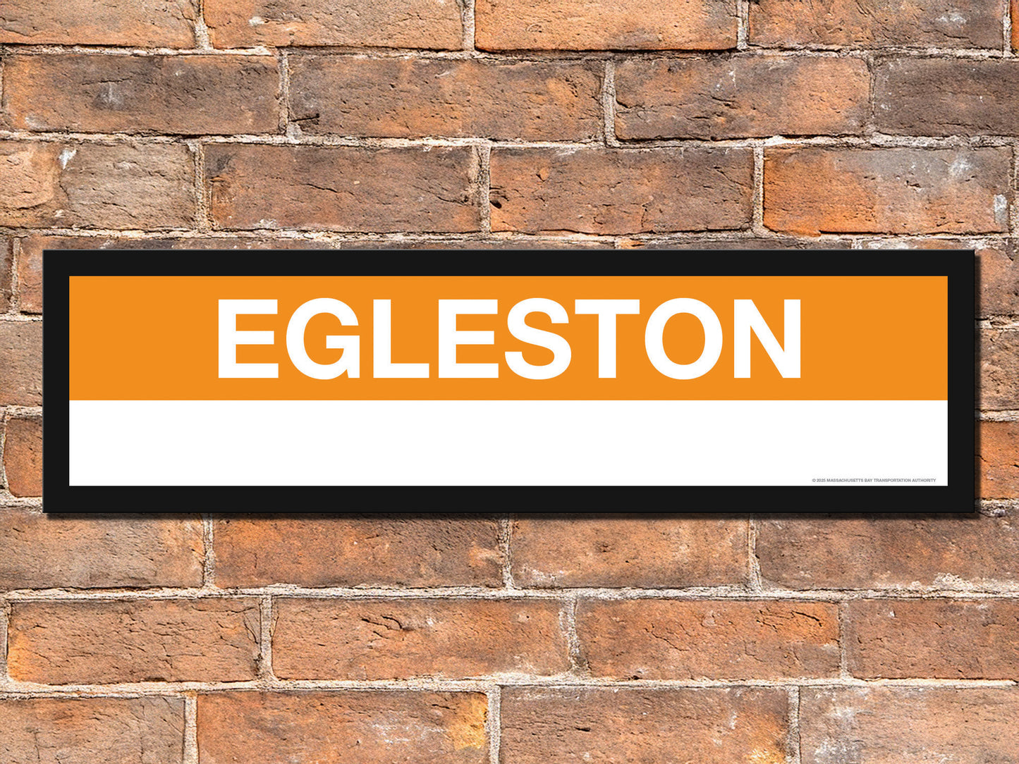 Boston MBTA ORANGE LINE Framed Replica Station Signs