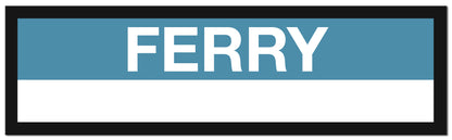 Boston MBTA FERRY Framed Replica Station Signs