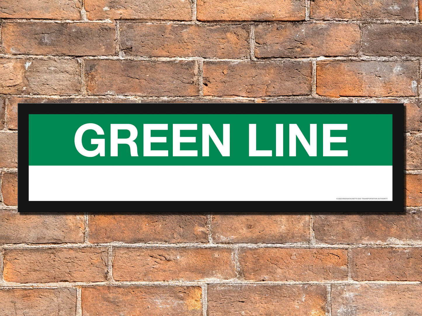 Boston MBTA GREEN LINE Framed Replica Station Signs