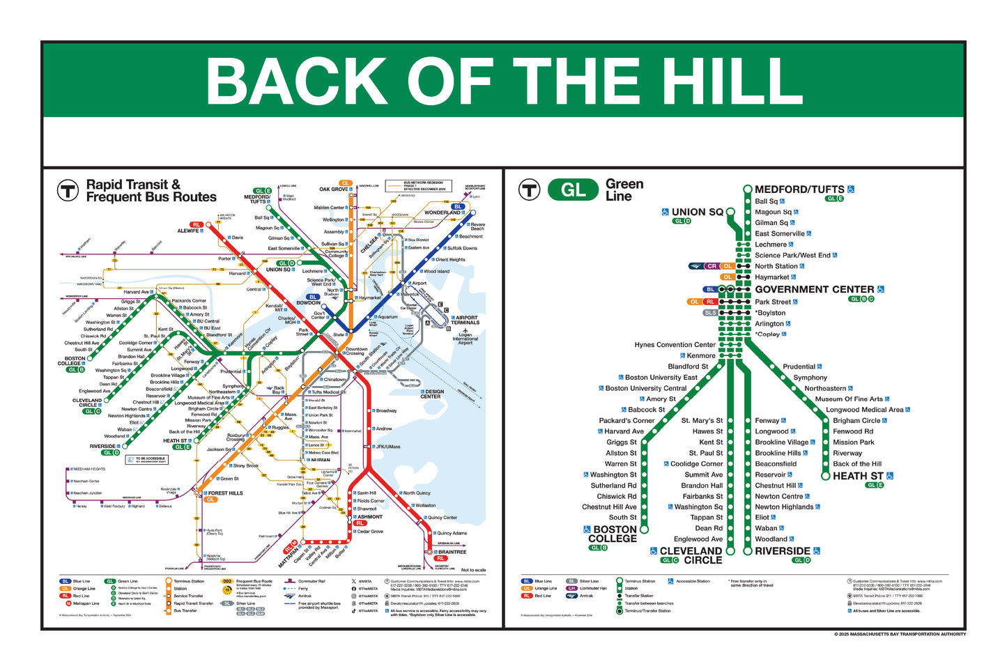 MBTA Green Line Station Panel Prints (18"x24")