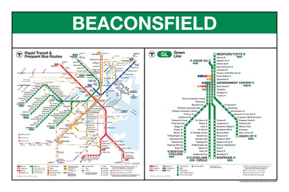 Boston MBTA Green Line Station Panel Prints