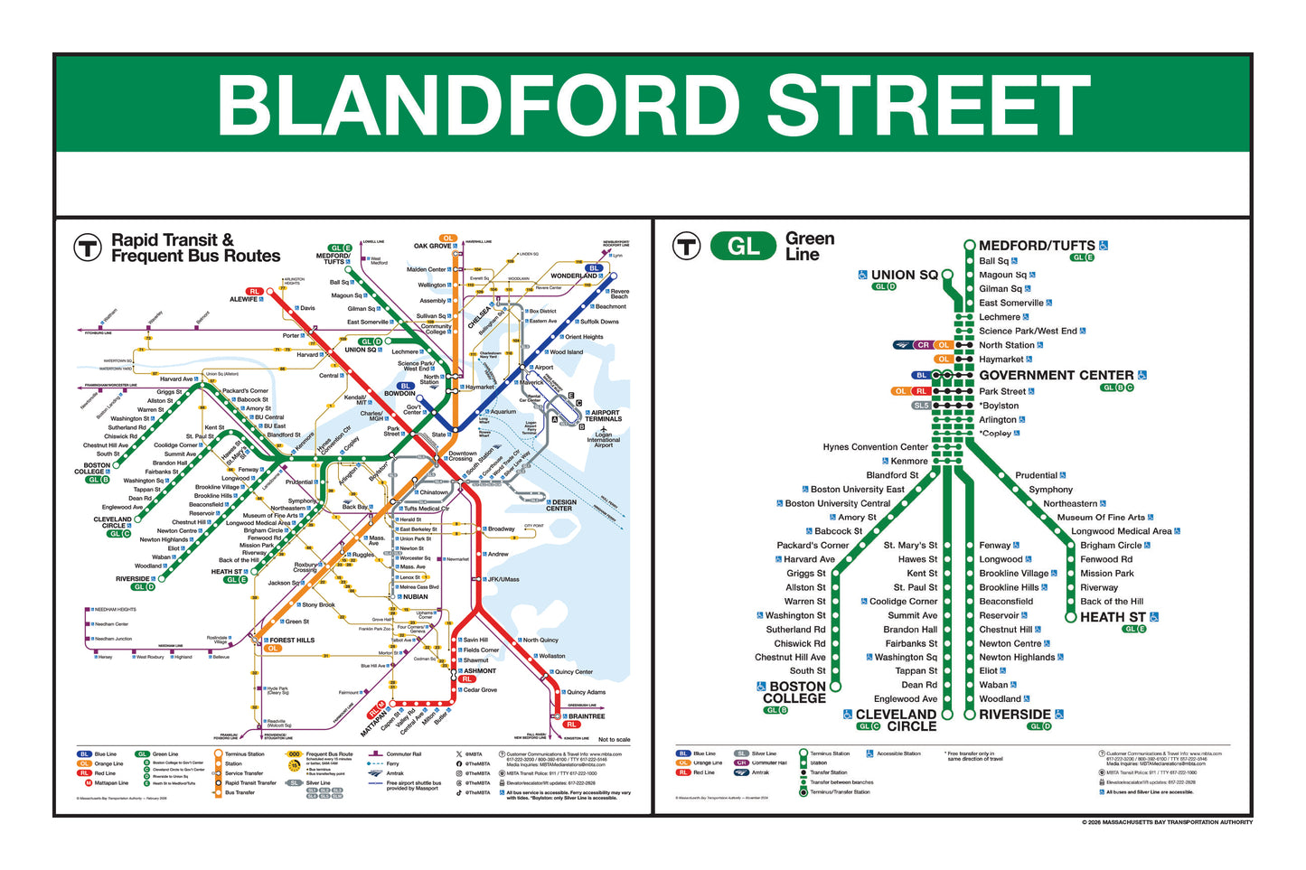 Boston MBTA Green Line Station Panel Prints
