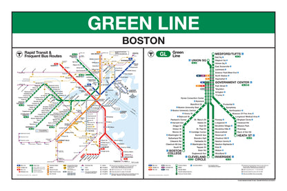 Boston MBTA Green Line Station Panel Prints (A-H)