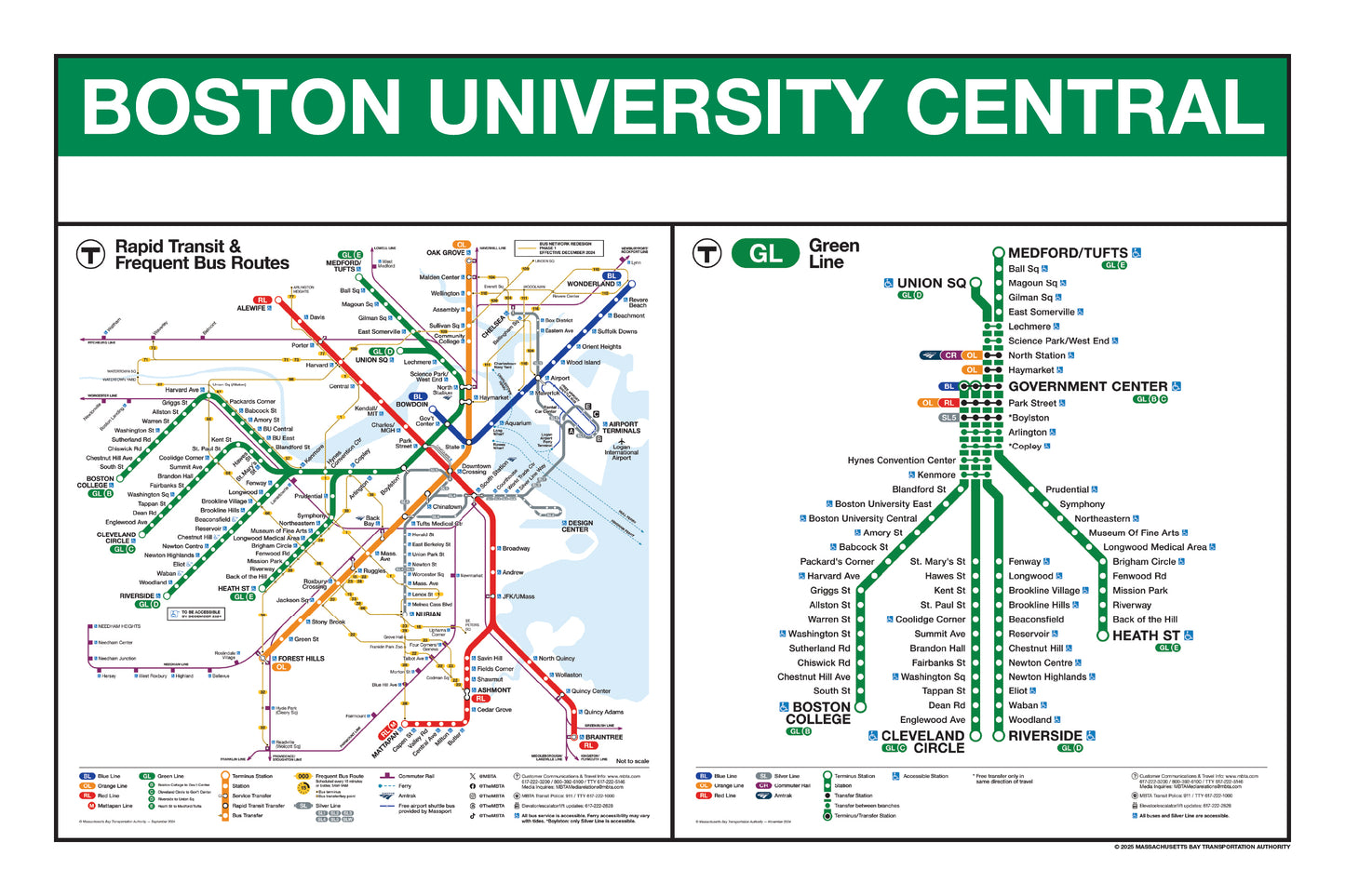 MBTA Green Line Station Panel Prints (18"x24")