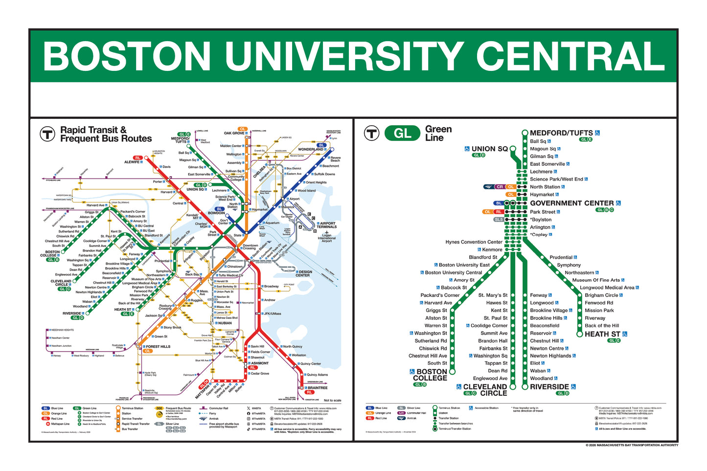 Boston MBTA Green Line Station Panel Prints