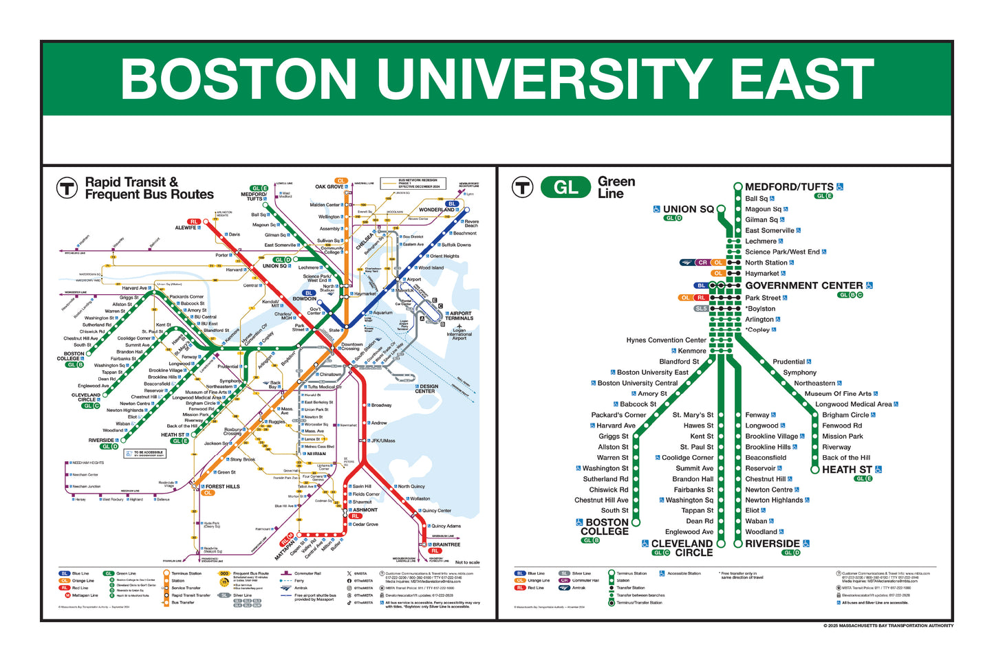 MBTA Green Line Station Panel Prints (18"x24")