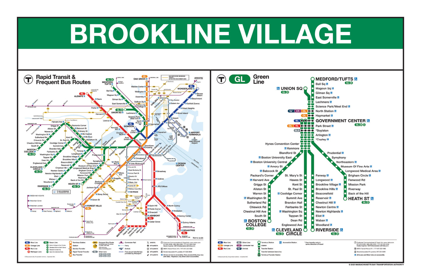 Boston MBTA Green Line Station Panel Prints (A-H)