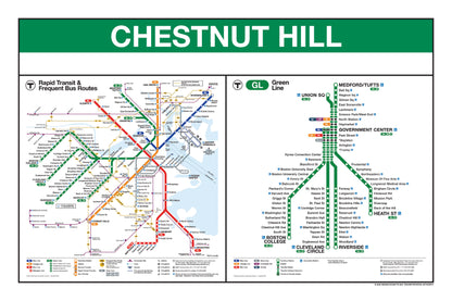Boston MBTA Green Line Station Panel Prints (A-H)
