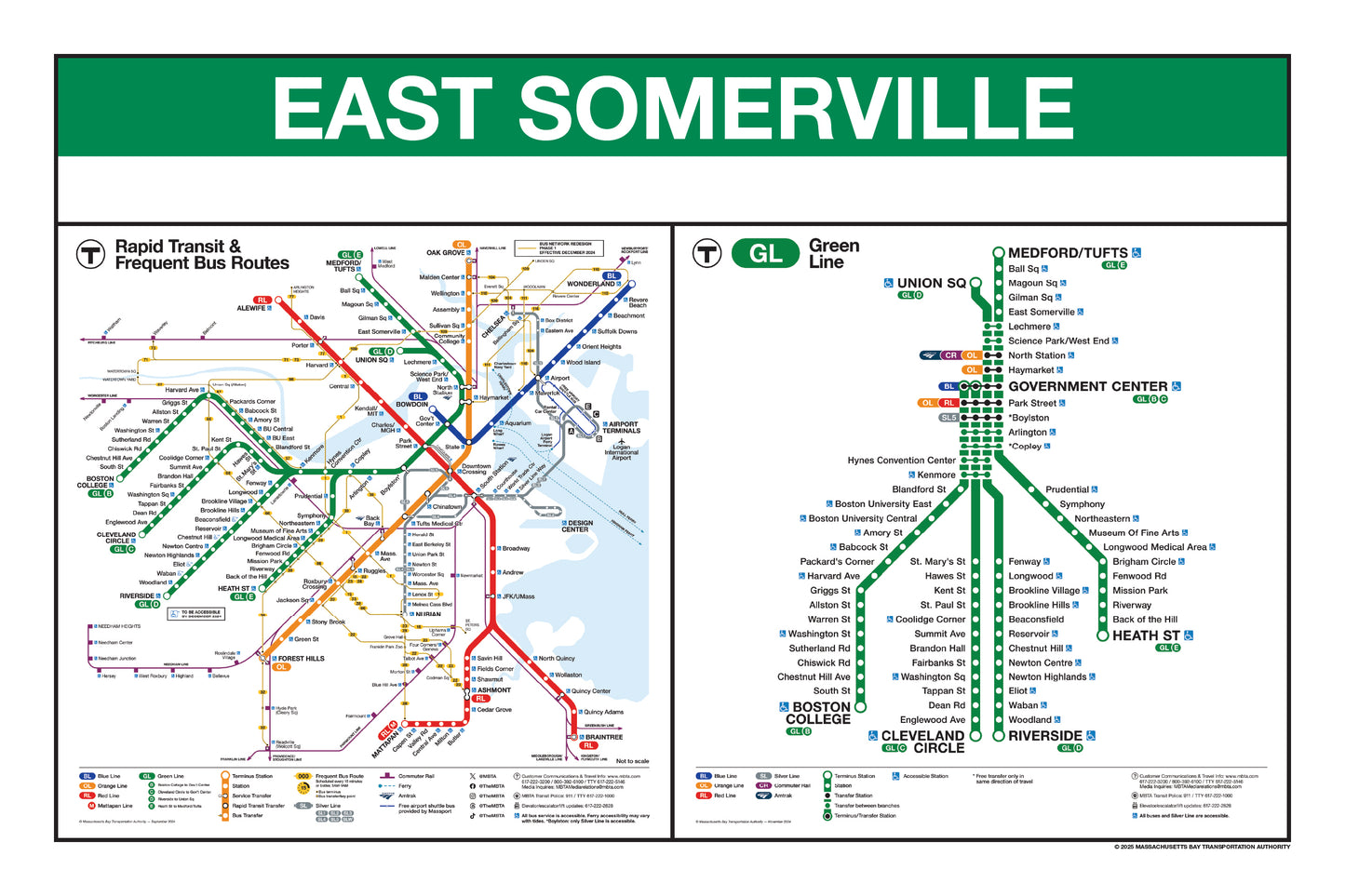 MBTA Green Line Station Panel Prints (18"x24")