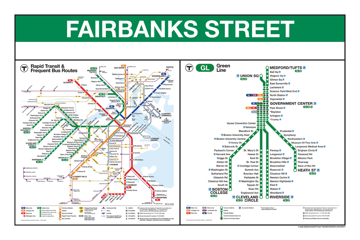 Boston MBTA Green Line Station Panel Prints
