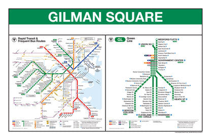 Boston MBTA Green Line Station Panel Prints (A-H)