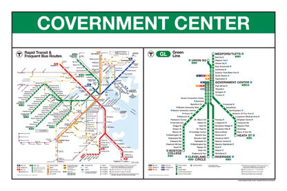Boston MBTA Green Line Station Panel Prints (A-H)