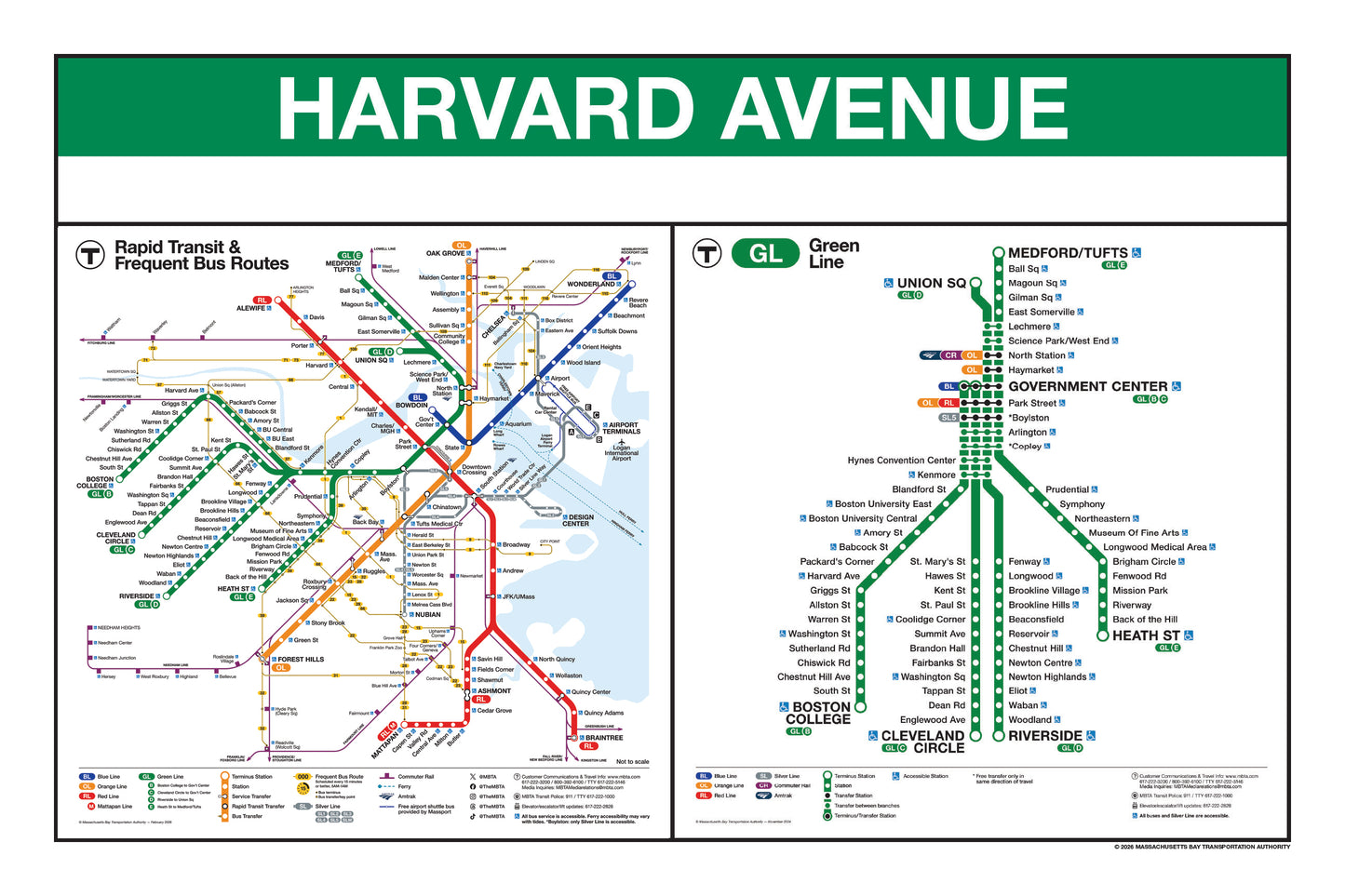 Boston MBTA Green Line Station Panel Prints