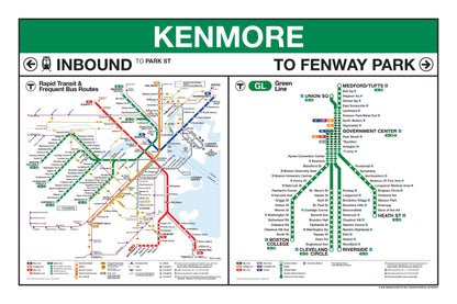 Boston MBTA Green Line Station Panel Prints (I-Z)