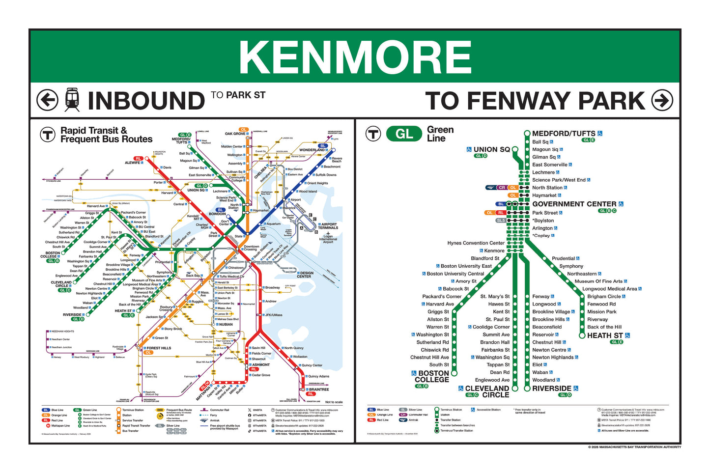 Boston MBTA Green Line Station Panel Prints