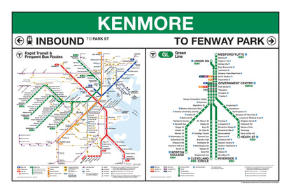Boston MBTA Green Line Station Panel Prints