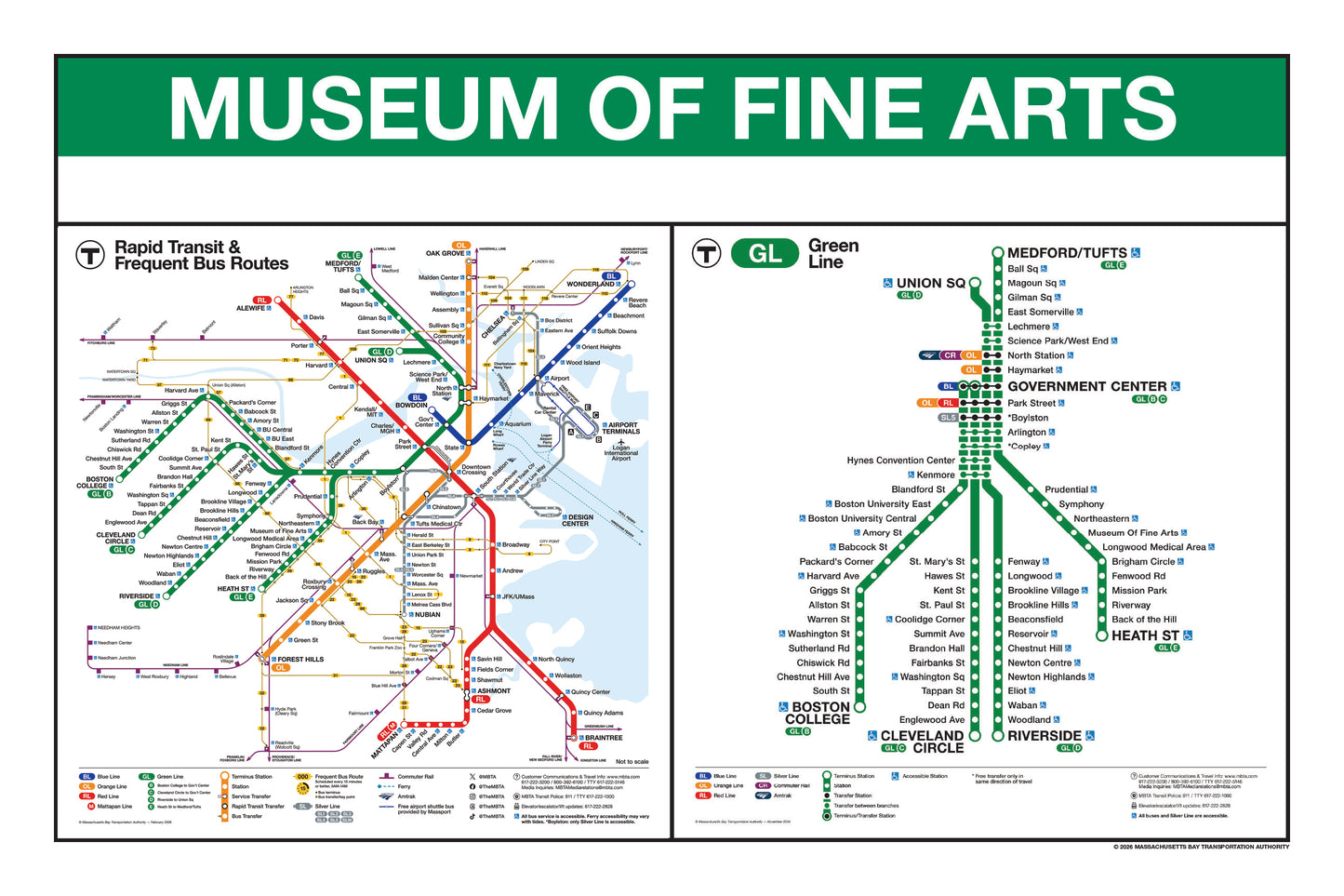 Boston MBTA Green Line Station Panel Prints