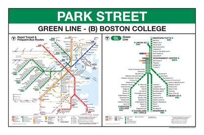 Boston MBTA Green Line Station Panel Prints