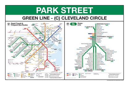 Boston MBTA Green Line Station Panel Prints