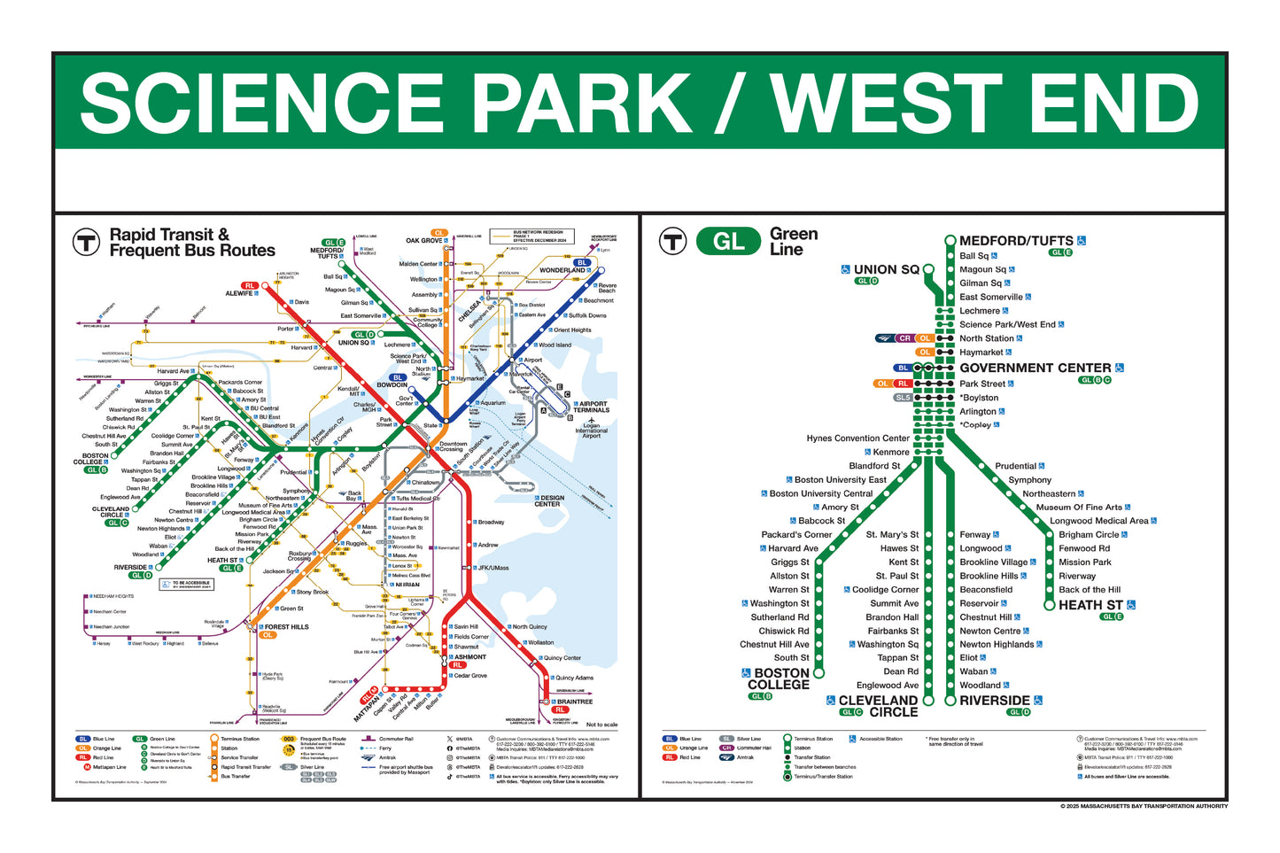 MBTA Green Line Station Panel Prints (18"x24")