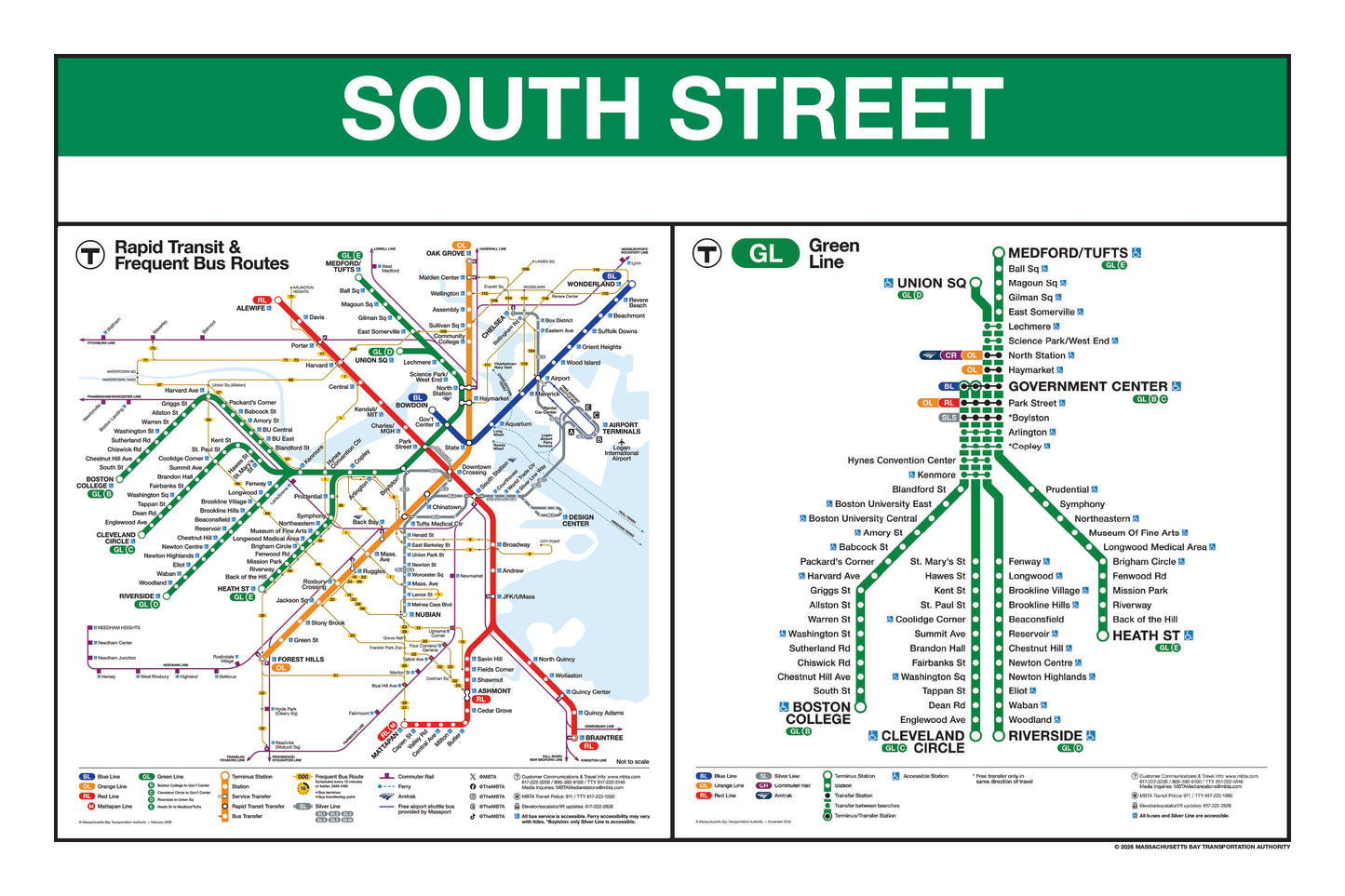 Boston MBTA Green Line Station Panel Prints