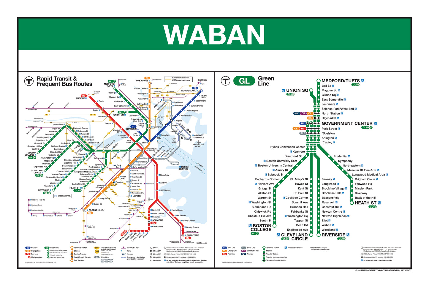 MBTA Green Line Station Panel Prints (18"x24")