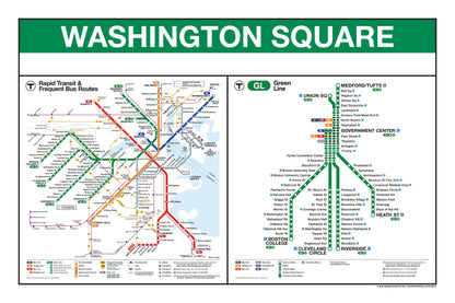 Boston MBTA Green Line Station Panel Prints (I-Z)