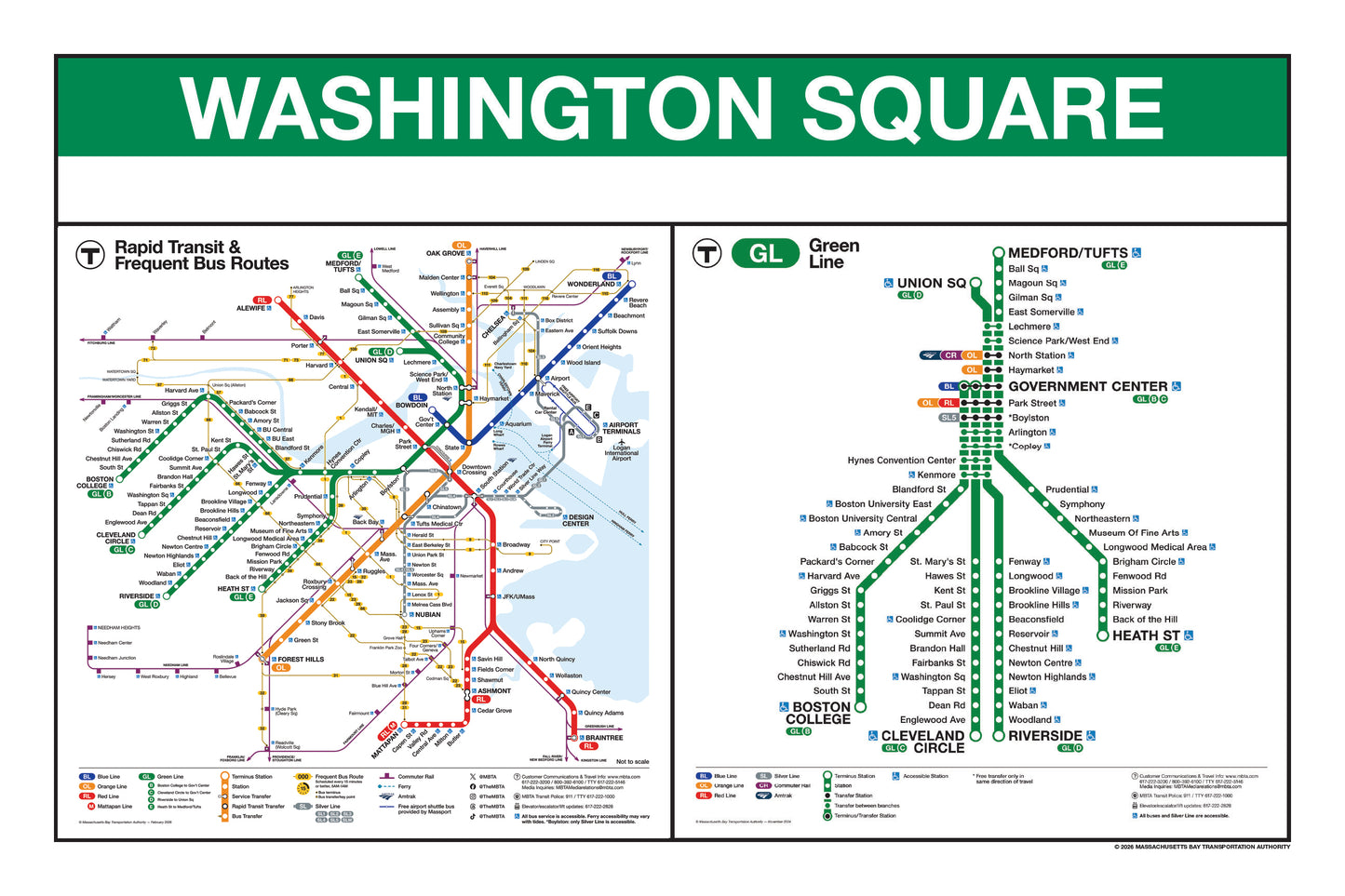 Boston MBTA Green Line Station Panel Prints