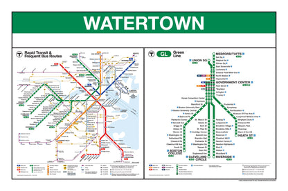 Boston MBTA Green Line Station Panel Prints