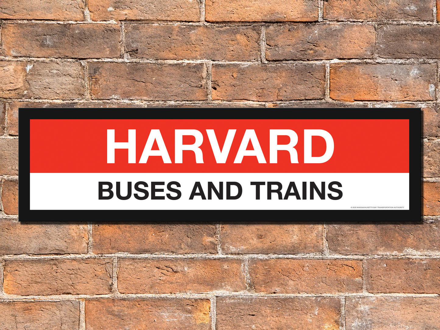 Boston MBTA RED LINE Framed Replica Station Signs