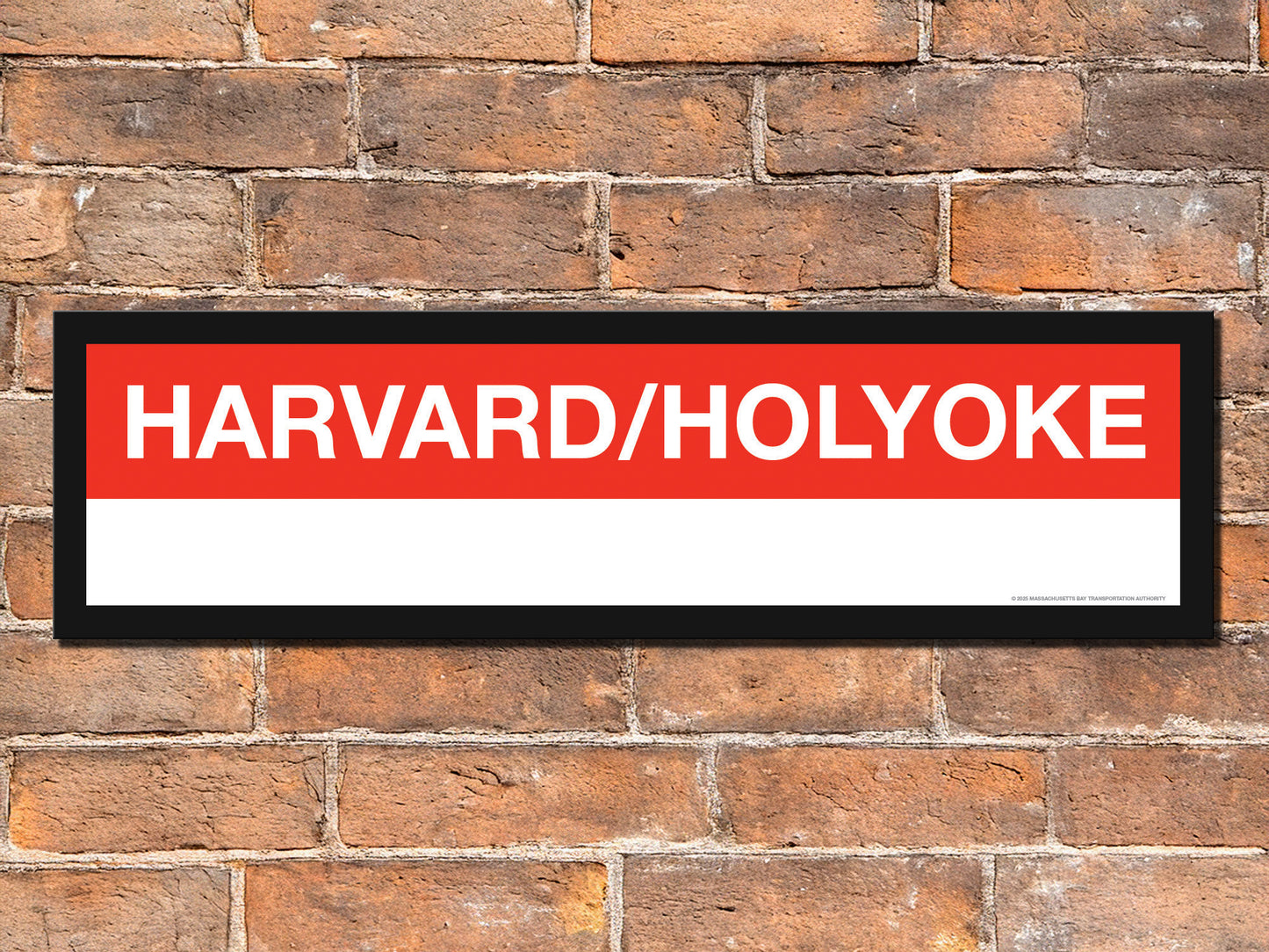 Boston MBTA RED LINE Framed Replica Station Signs