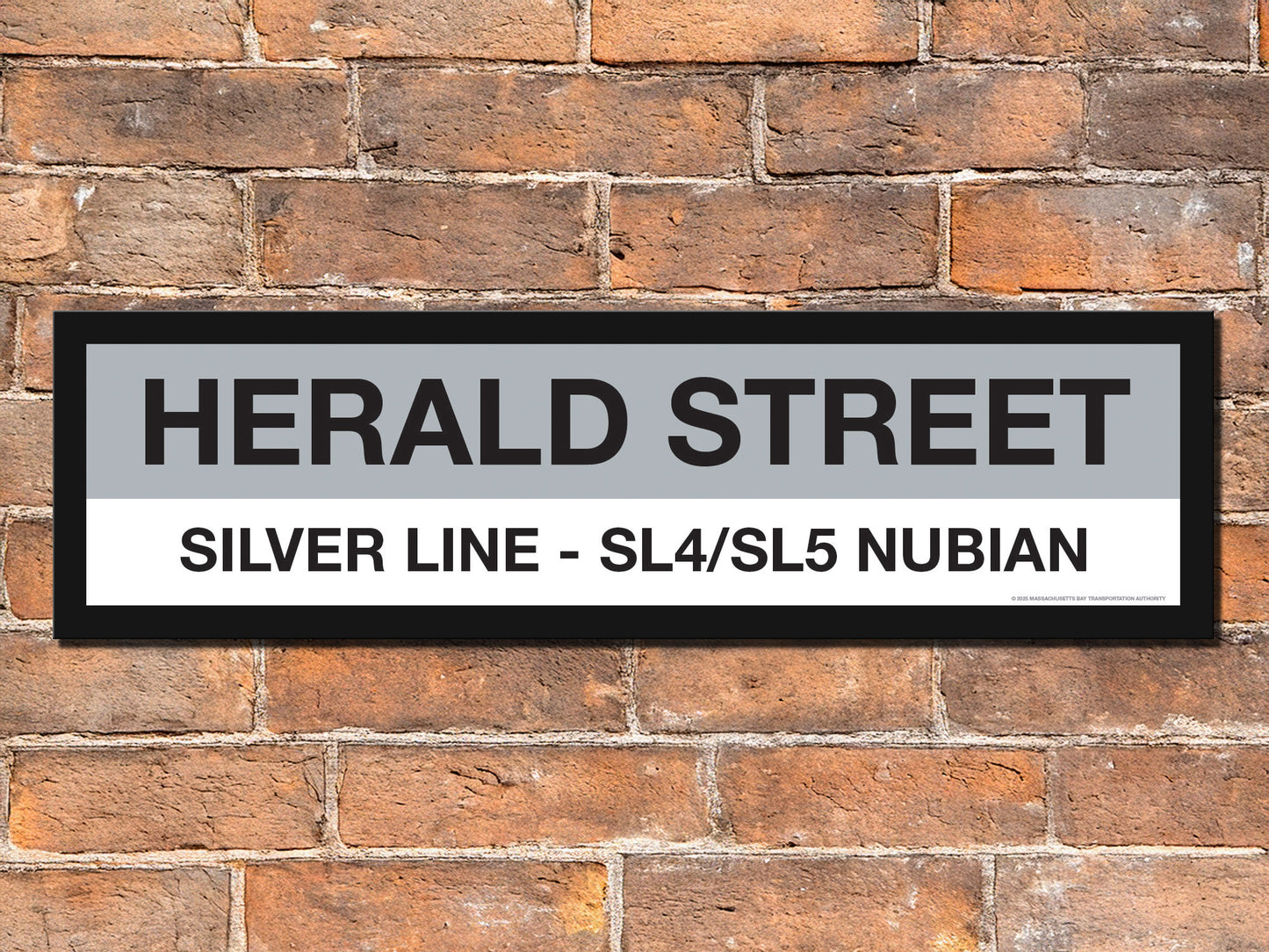 Boston MBTA SILVER LINE Framed Replica Station Signs