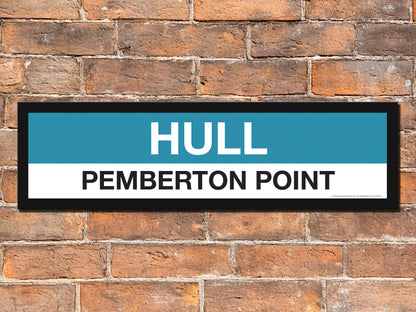 Boston MBTA FERRY Framed Replica Station Signs