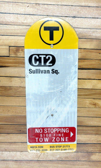 Decommissioned MBTA Bus Stop Signs: CT2 Ruggles; CT2 Sullivan
