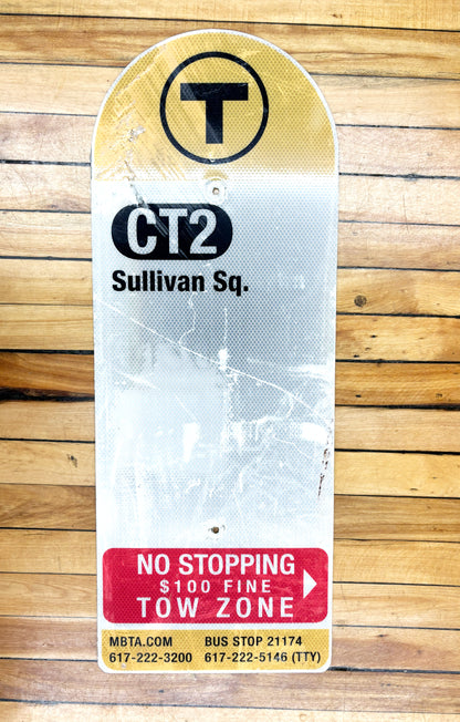 Decommissioned MBTA Bus Stop Signs: CT2 Ruggles; CT2 Sullivan