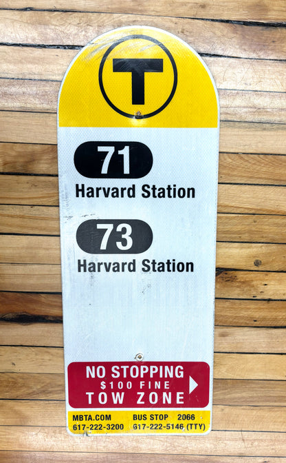 Decommissioned MBTA Bus Stop Signs: 71; 73