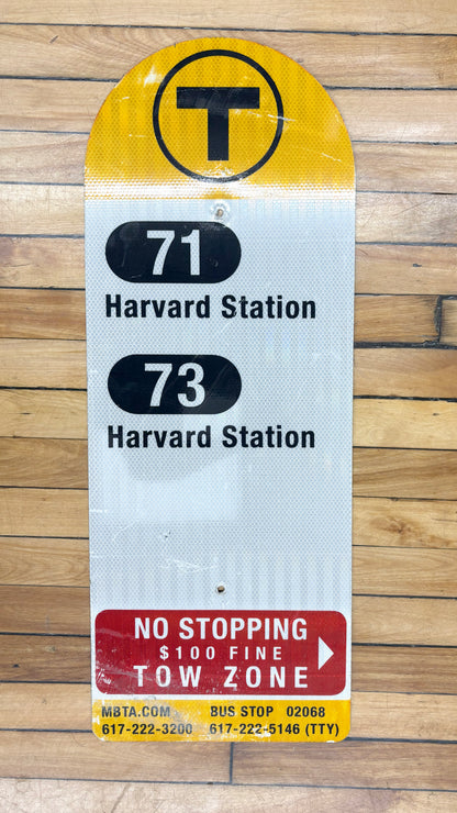 Decommissioned MBTA Bus Stop Signs: 71; 73