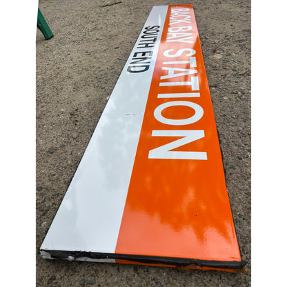 Decommissioned MBTA Sign: BACK BAY STATION; SOUTH END (Orange Line) 02