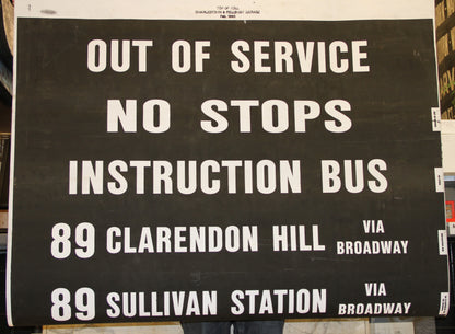 Boston MBTA Rollsign: Route 89 Somerville