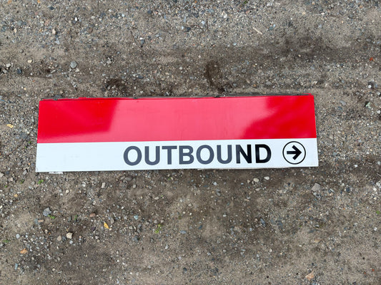 Decommission MBTA Sign: Quincy Adams Station Outbound ->