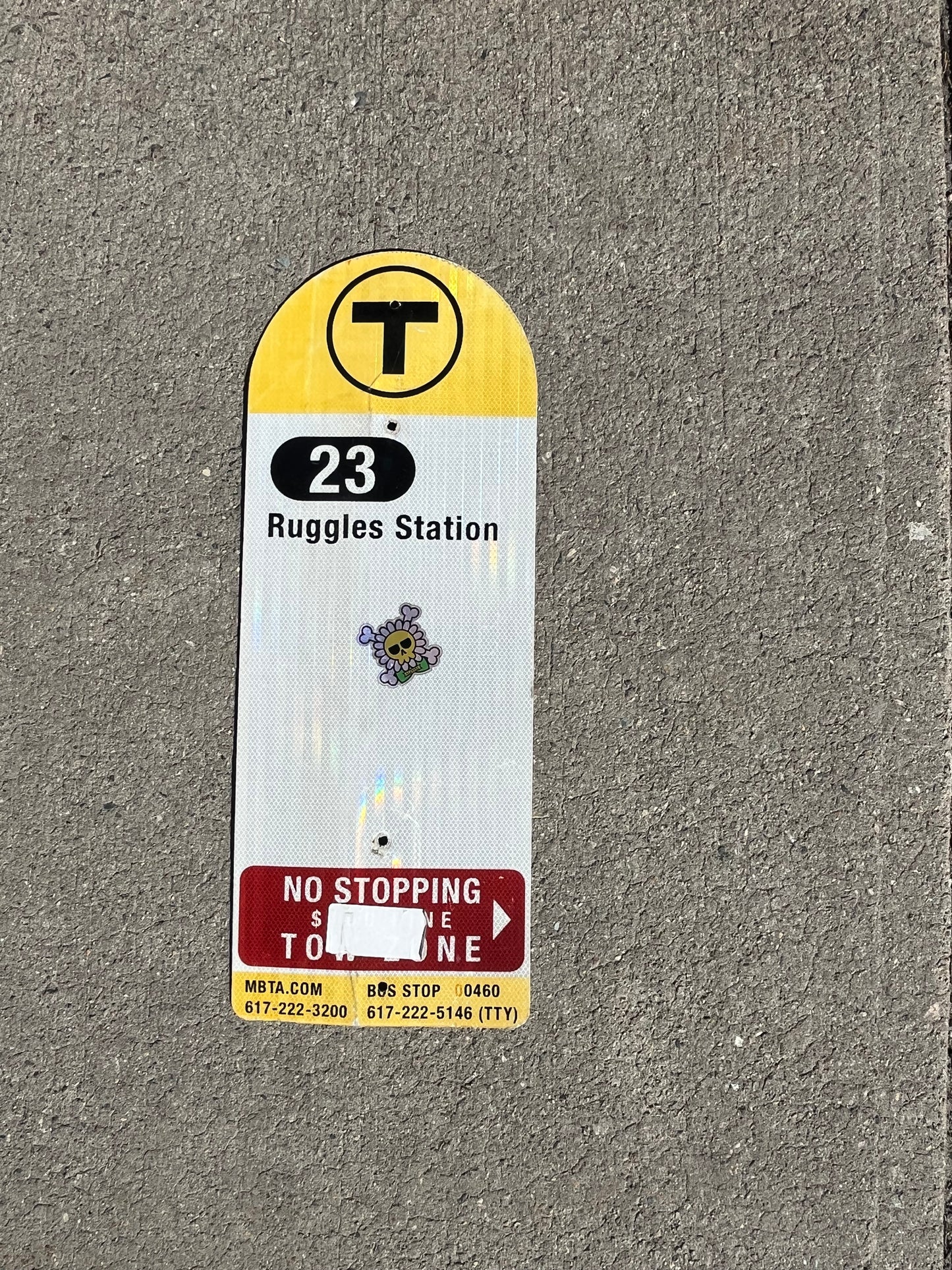 Decommissioned MBTA Bus Stop Signs: 23 Ruggles; 29 Jackson Sq or Ruggles