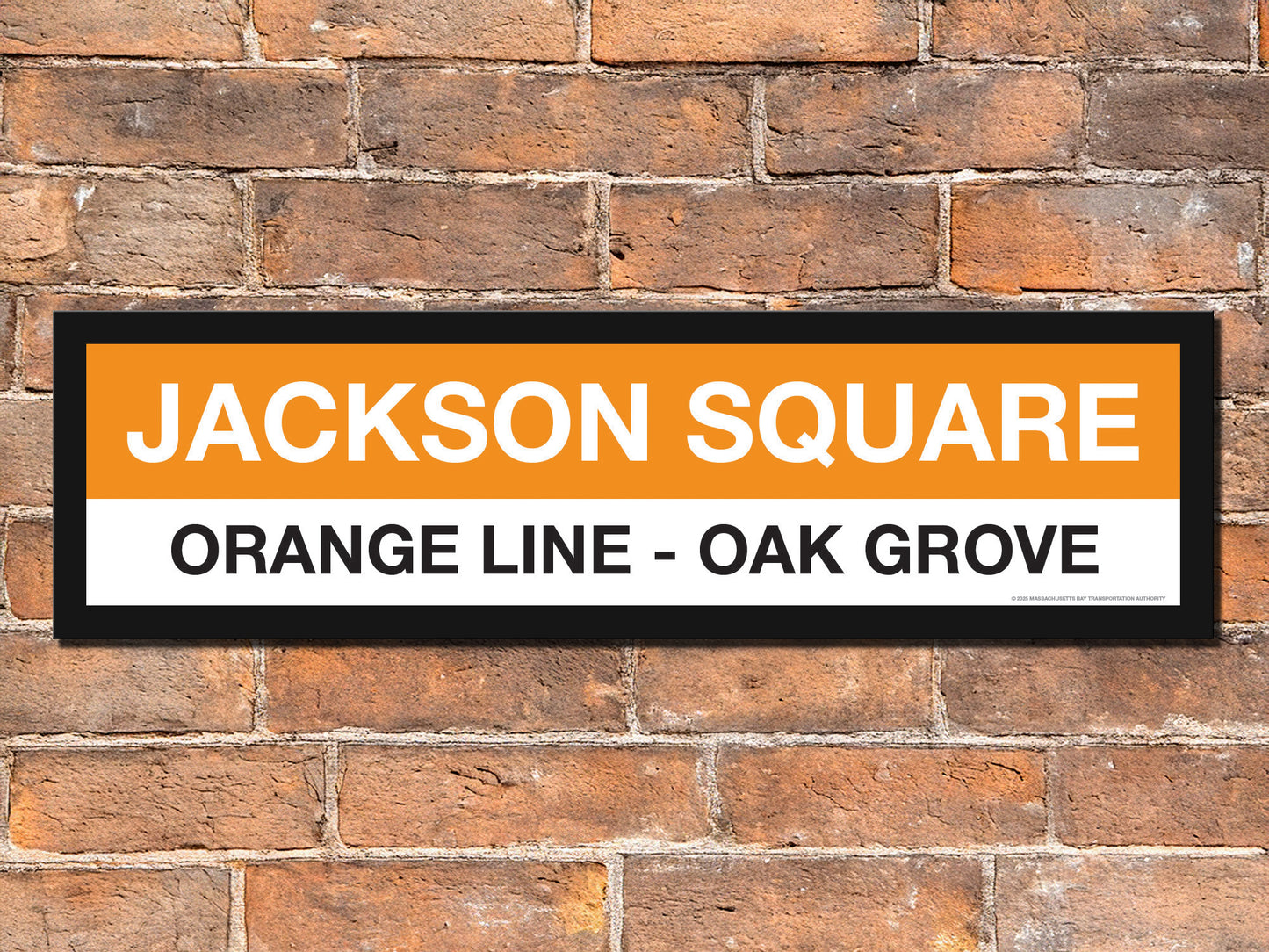 Boston MBTA ORANGE LINE Framed Replica Station Signs